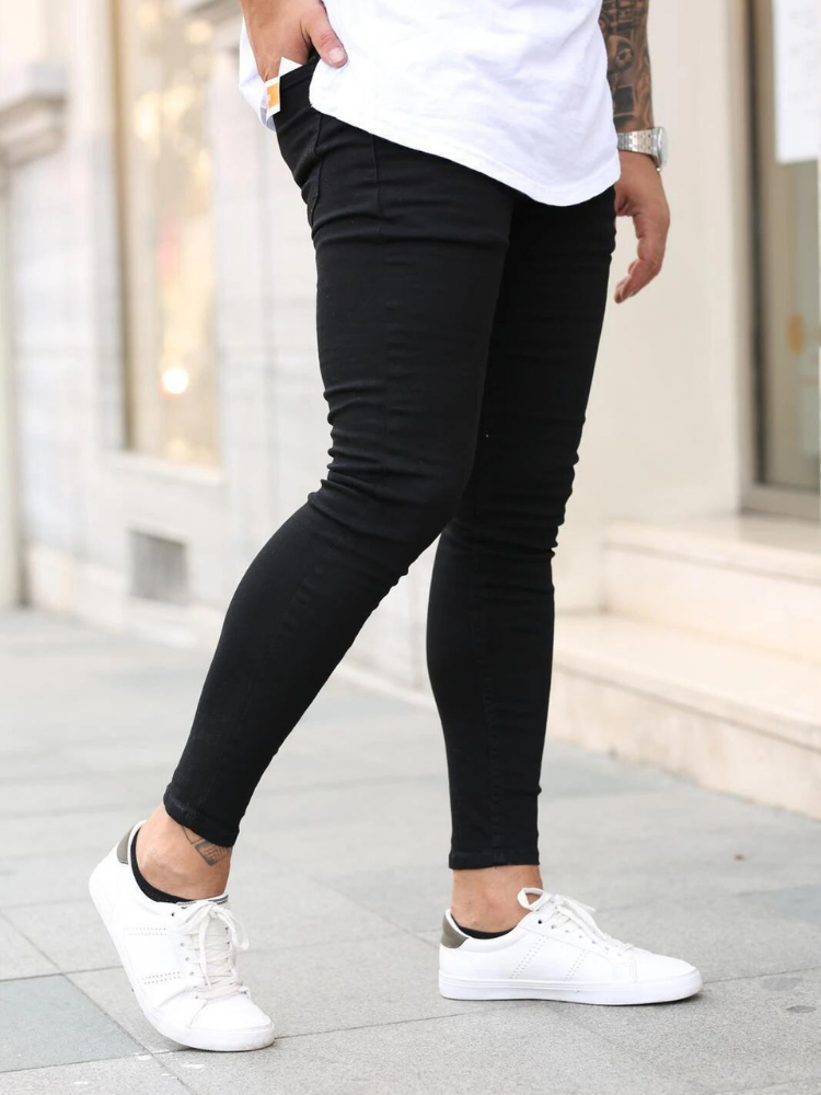 Jeans Men Business Casual  Black Slim Pencil Pants Male Fashion Skinny Biker Pants Street Hip Hop Party Denim Clothing Men 3 Jeans Men Business Casual  Black Slim Pencil Pants Male Fashion Skinny Biker Pants Street Hip Hop Party Denim Clothing Men 3