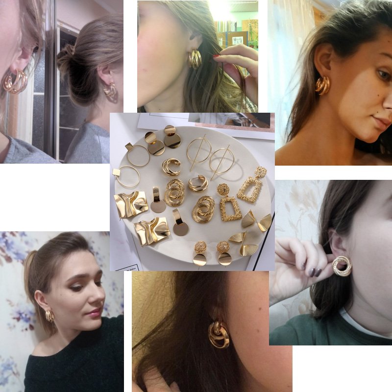 FNIO Fashion Vintage Earrings For Women Big Geometric Statement Gold Metal Drop Earrings 2020 Trendy Earings Jewelry Accessories 3 FNIO Fashion Vintage Earrings For Women Big Geometric Statement Gold Metal Drop Earrings 2020 Trendy Earings Jewelry Accessories 3