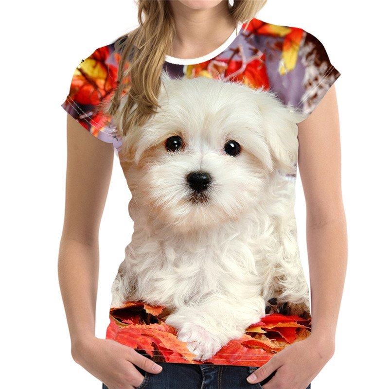 Fashion Lovely Dog 3D Print Women Ladies Girls T-Shirt Animal Harajuku Round Neck Short Sleeve Unisex Summer Tops & Tees XXS-6XL 3 Fashion Lovely Dog 3D Print Women Ladies Girls T-Shirt Animal Harajuku Round Neck Short Sleeve Unisex Summer Tops & Tees XXS-6XL 3