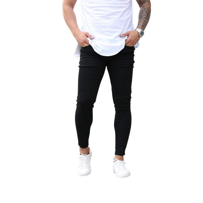 Jeans Men Business Casual  Black Slim Pencil Pants Male Fashion Skinny Biker Pants Street Hip Hop Party Denim Clothing Men 5 Jeans Men Business Casual  Black Slim Pencil Pants Male Fashion Skinny Biker Pants Street Hip Hop Party Denim Clothing Men 5