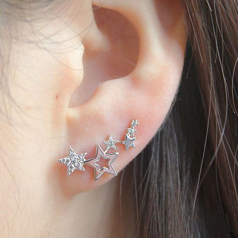 Huitan Hot Selling Simple Stylish Star Women Drop Earrings Shiny White Zircon Exquisite Versatile Female Earring Fashion Jewelry 3 Huitan Hot Selling Simple Stylish Star Women Drop Earrings Shiny White Zircon Exquisite Versatile Female Earring Fashion Jewelry 3