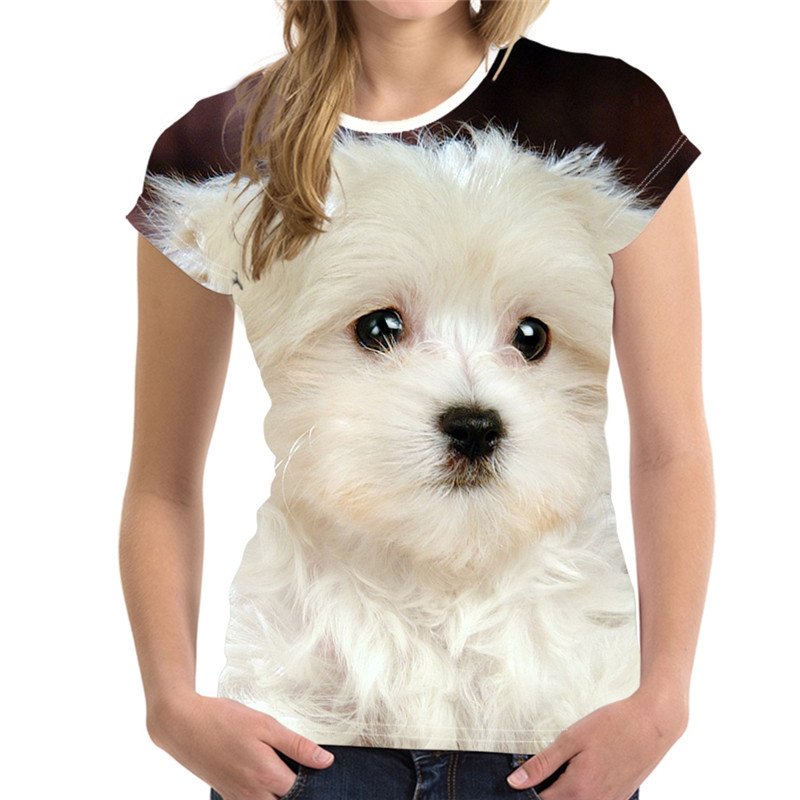 Fashion Lovely Dog 3D Print Women Ladies Girls T-Shirt Animal Harajuku Round Neck Short Sleeve Unisex Summer Tops & Tees XXS-6XL 4 Fashion Lovely Dog 3D Print Women Ladies Girls T-Shirt Animal Harajuku Round Neck Short Sleeve Unisex Summer Tops & Tees XXS-6XL 4