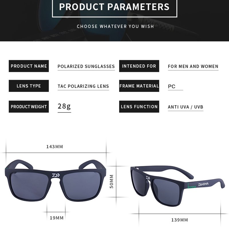 DAIWA 2020 Polarized Sunglasses Men's Driving Shades Male Sun Glasses Camping Hiking Fishing Classic Sun Glasses UV400 Eyewear 3 DAIWA 2020 Polarized Sunglasses Men's Driving Shades Male Sun Glasses Camping Hiking Fishing Classic Sun Glasses UV400 Eyewear 3