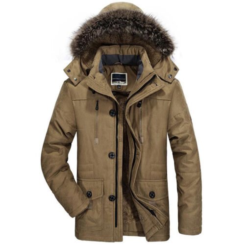 Winter Jacket Men Plus Size 5XL 6XL Cotton Padded Warm Parka Coat Casual Faux Fur Hooded Fleece Long Male Jacket Windbreaker Men 6